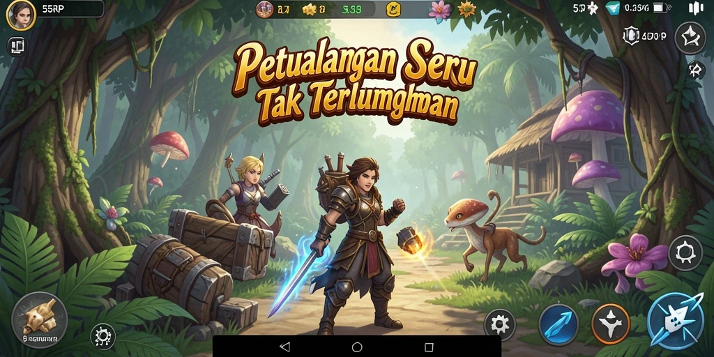 Tampilan gameplay dari 55RP yang seru dan penuh tantangan.