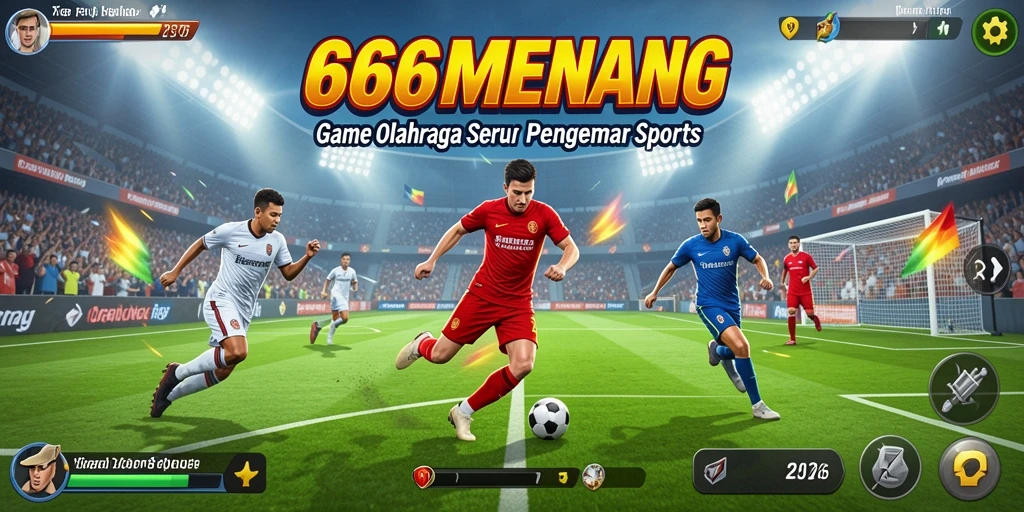 Screenshot utama <strong>666MENANG</strong> menunjukkan gameplay olahraga yang dinamis dan menarik.