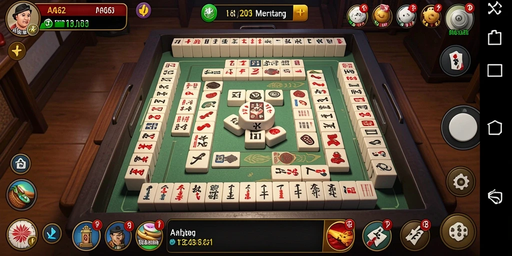 Screenshot gameplay AA62 yang menunjukkan keseruan permainan Mahjong.