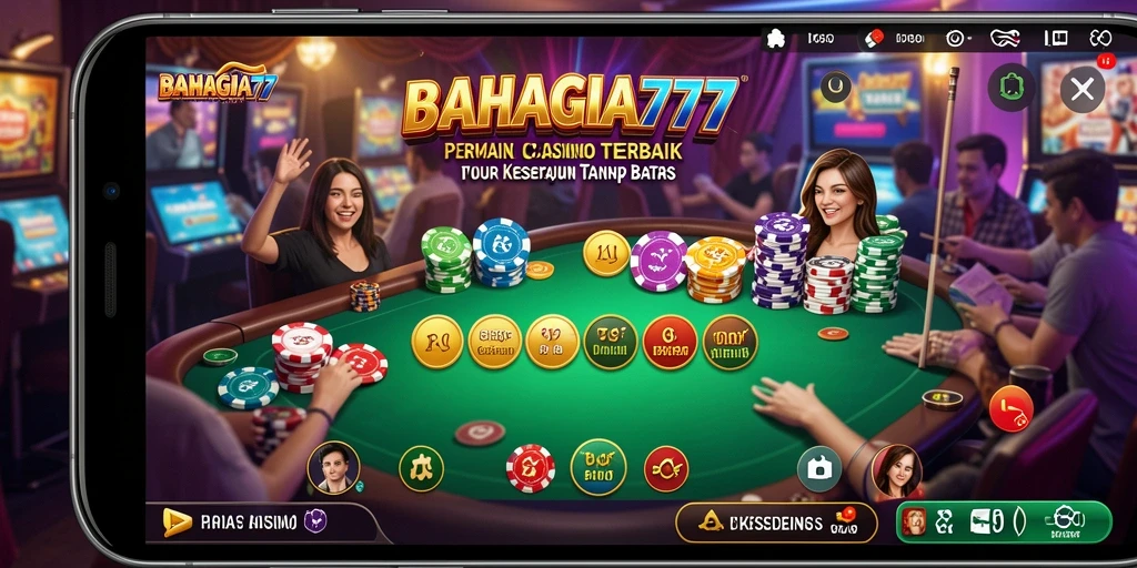 Tampilan gameplay BAHAGIA777 dengan dealer langsung yang interaktif.