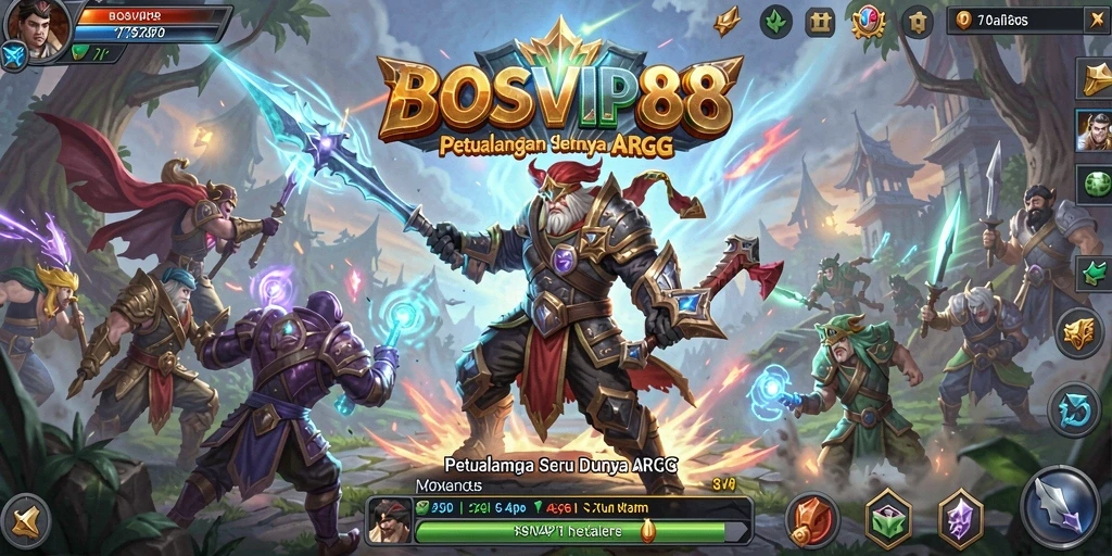 Tampilan gameplay BOSVIP88 yang menarik dalam petualangan ARPG.