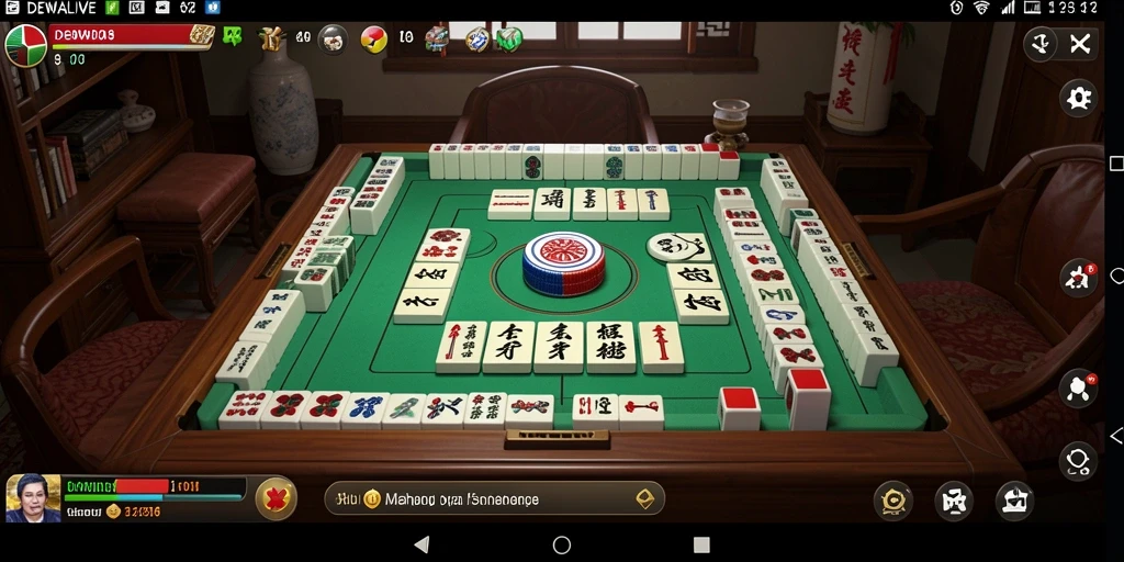 Tampilan gameplay Mahjong yang menarik di DEWALIVE.