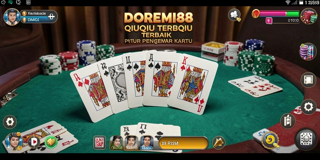 Screenshot DOREMI88 menampilkan momen seru dari permainan QiuQiu.