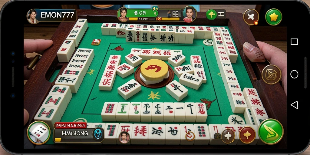 Tangkapan layar EMON777 memperlihatkan permainan Mahjong yang seru dan menantang.