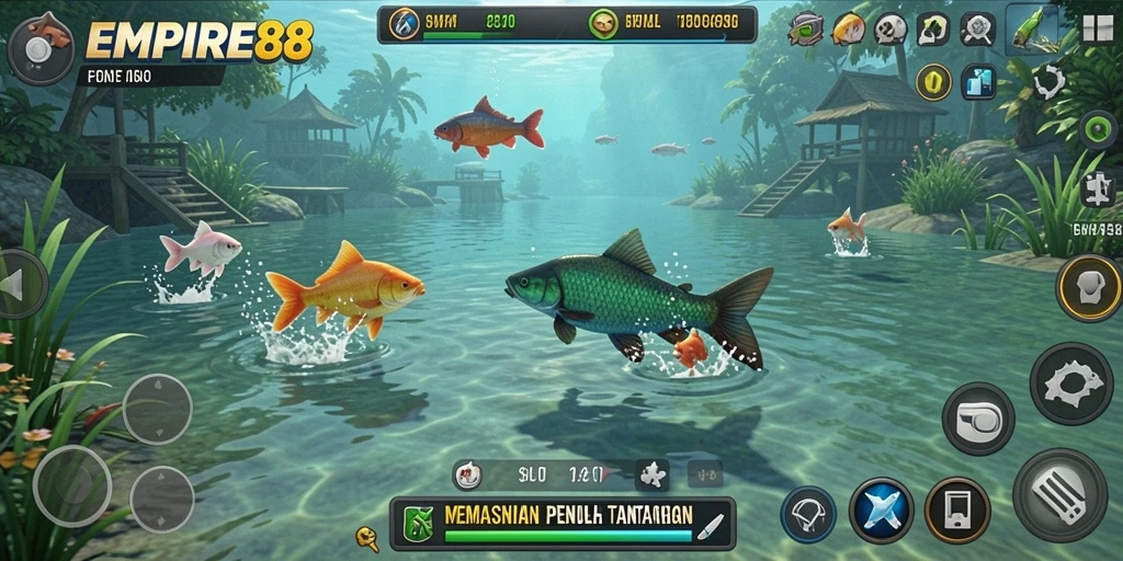 Screenshot gameplay EMPIRE88 menampilkan aksi memancing yang mendebarkan.
