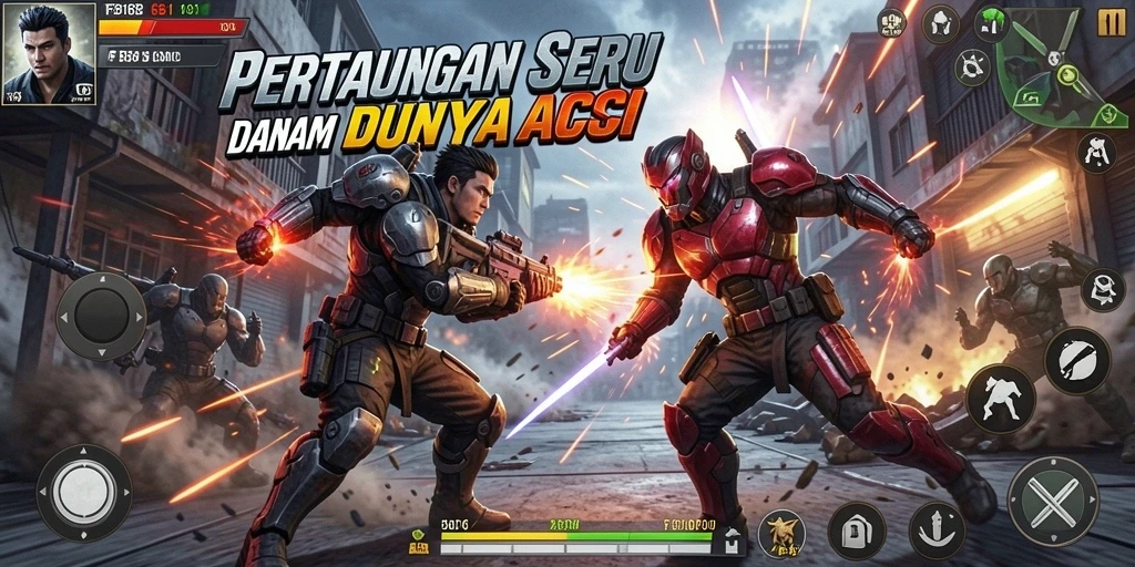 Tangkapan layar FB168 menampilkan aksi seru di arena pertarungan.