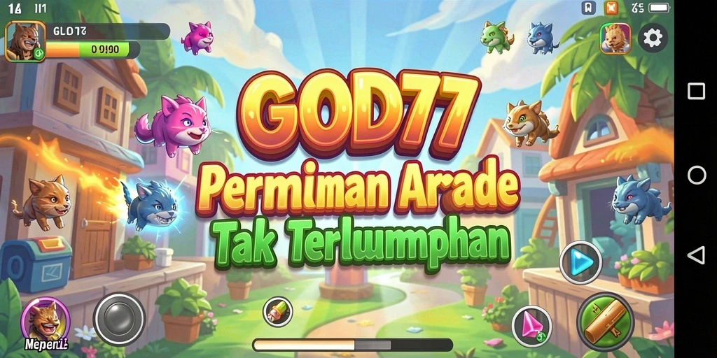 Screenshot tampilan gameplay menarik dari game Arcade GOD77.