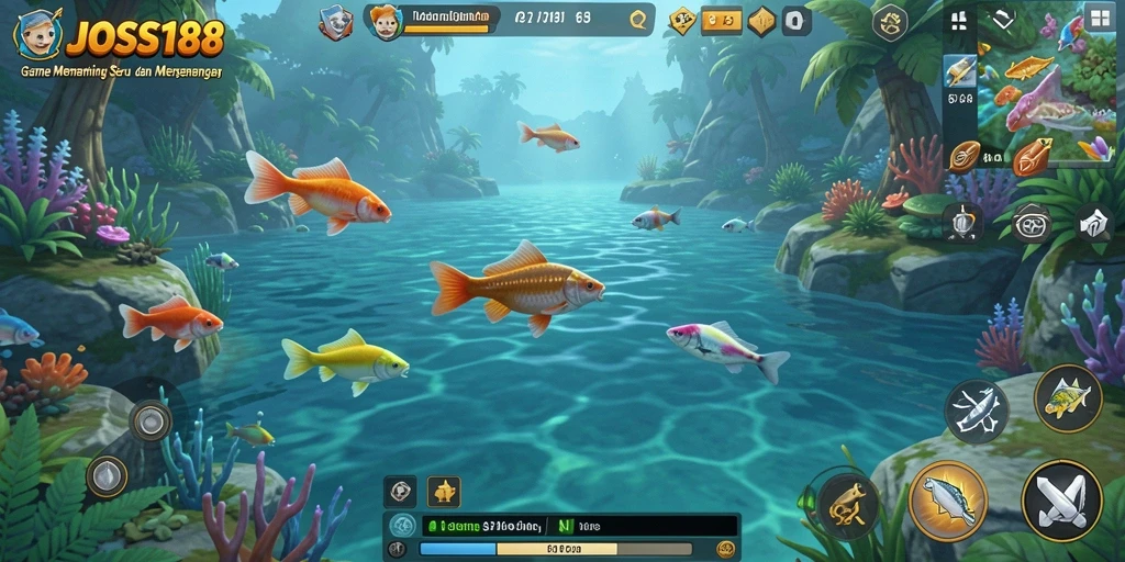 Screenshot gameplay JOSS188 menampilkan aksi memancing yang seru dan menantang.