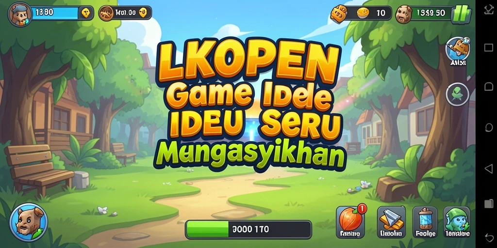 Tangkapan layar utama LKOPEN menampilkan gameplay Idle yang menarik.
