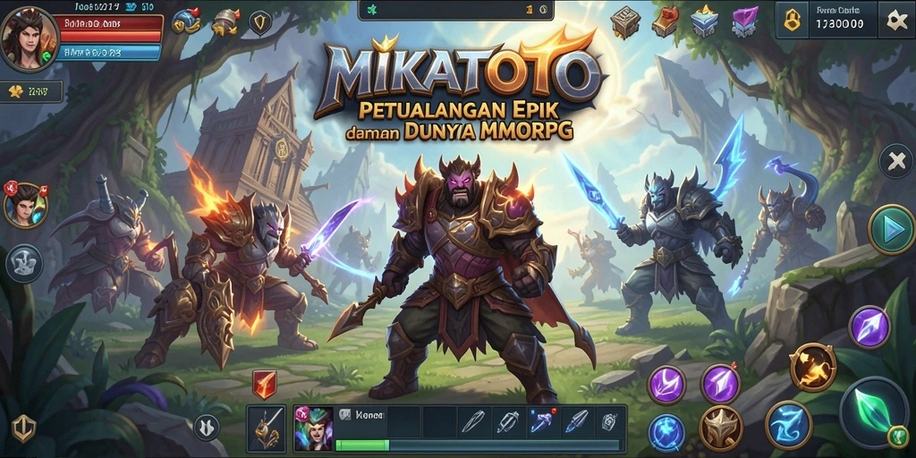 Tangkapan layar MIKATOTO menunjukkan aksi seru dalam pertarungan MMORPG.