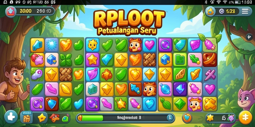 Tampilkan gameplay seru RPLOOT dengan grafis Match-3 yang menarik.