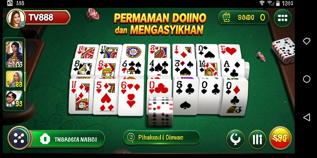 Tampak aksi seru gameplay Domino di TV888.