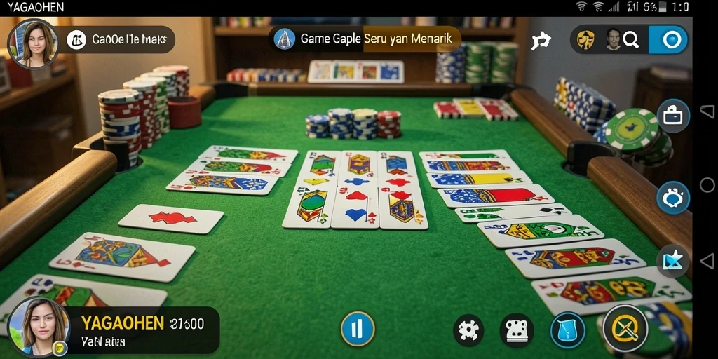 Tampilan gameplay YAGAOHEN yang seru dan interaktif dalam permainan Gaple.